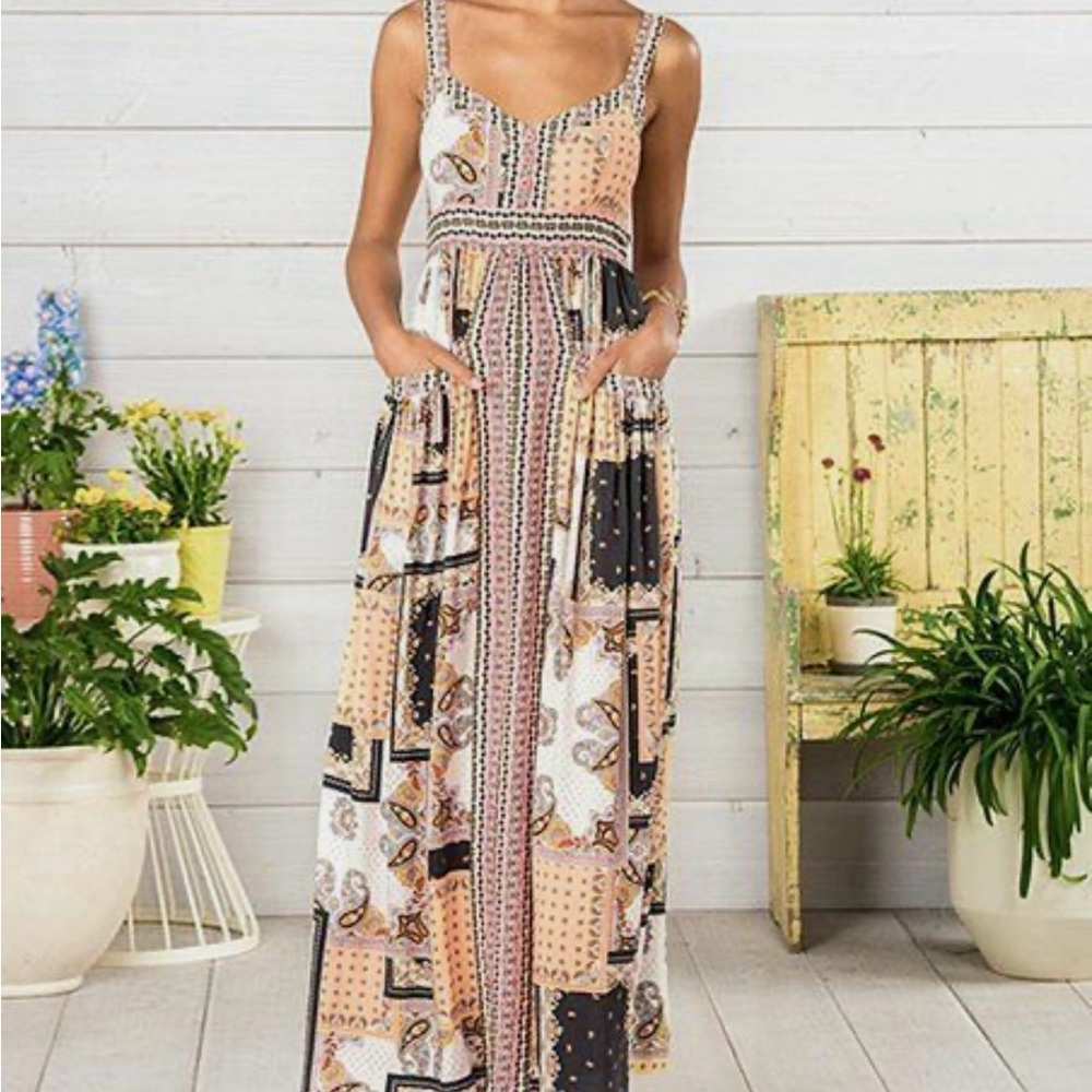 Matilda Jane Bohemian Patchwork Maxi Dress